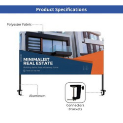 Table Top Banner - Back Wall Display Package, Single Sided (8.04' x 5.41ft)