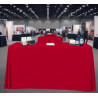Pleated Table Cover, Fire Retardant Polyester Fabric (6' x 2.5')