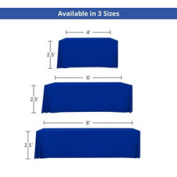 Solid Color Table Throws, 4 Sided (6' x 2.5')