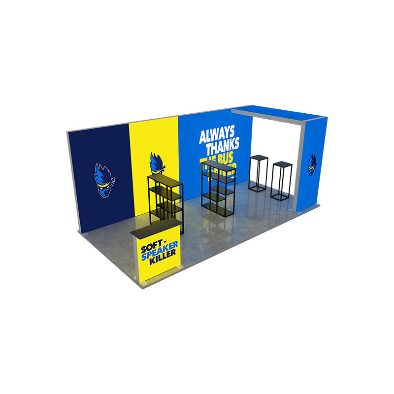 20' Backlit Trade Show Display - Design 2 (Single Sided)