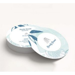 Circle Business Cards - Printed Front and Back (2.5" dia)