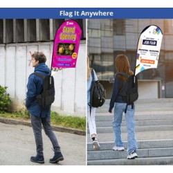 Backpack Flags - U Shape - Single Sided Package (18.89" x 39.63")