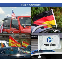 Car Flags Package, (Premium Double sided Printing) - 18" x 12"