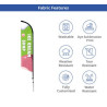 2.25' x 11.5' Blade Flags for Advertising with Cross Base