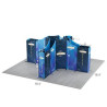 16.4x16.4' Magnetic Modular Fabric Displays Island Shape (Double Sided)