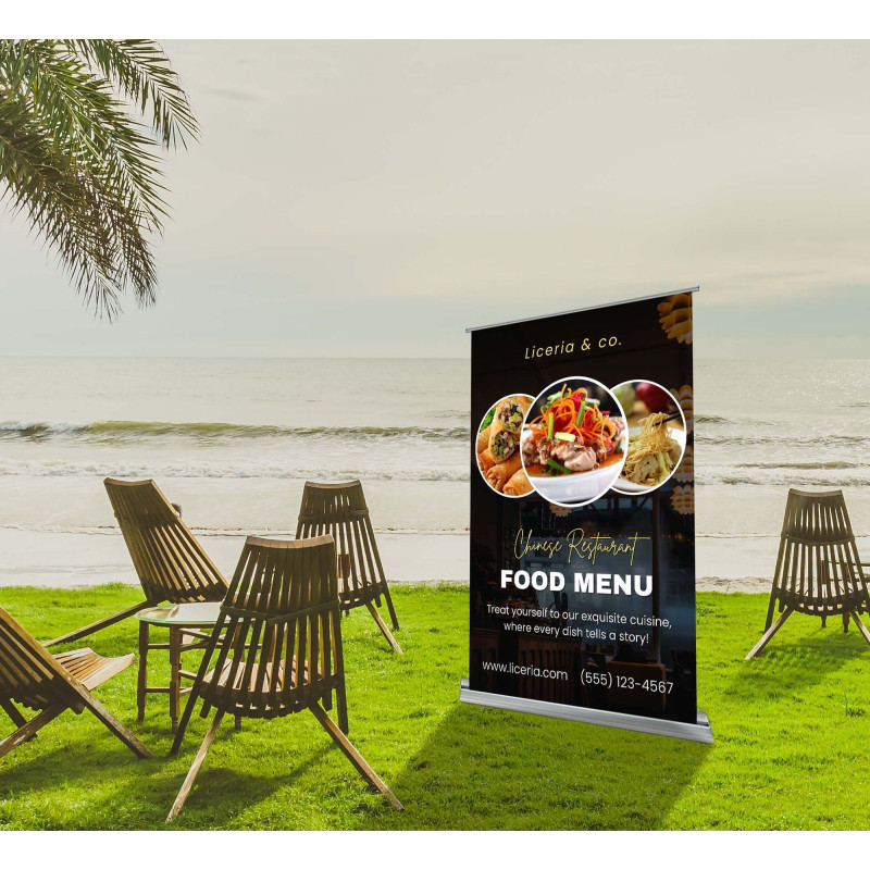 Silverstep 60" x 69" Retractable Banner Stand (Graphic only)