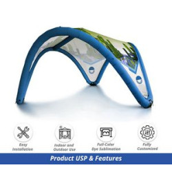 Custom Printed Inflatable Dome Tent - Design 2, Frame and Topper (13' x 13ft)