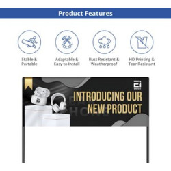 Table Top Banner - Half Display Package, Double Sided (4.2' x 1.64ft)