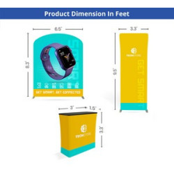 10' Inline Trade Show Booth – Modular Display with Backwall, Counter & LED Package