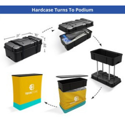 10' Inline Trade Show Booth – Modular Display with Backwall, Counter & LED Package