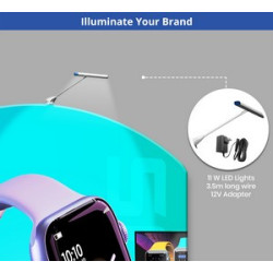 10' Inline Trade Show Booth – Modular Display with Backwall, Counter & LED Package