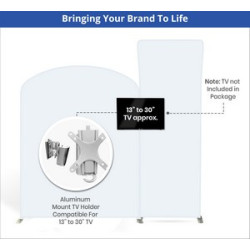 10' Inline Trade Show Booth – Modular Display with Backwall, Counter & LED Package