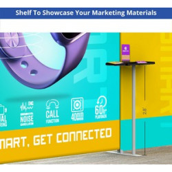 10' Inline Trade Show Booth – Modular Display with Backwall, Counter & LED Package