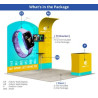 10' Inline Trade Show Booth – Modular Display with Backwall, Counter & LED Package