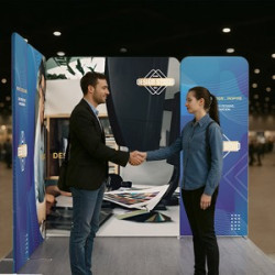 10' Magnetic Modular Fabric Display - L Shape (Single Sided)