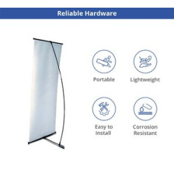 2' x 5.33' L Banner Stand (Hardware only)