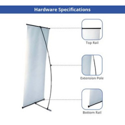 2' x 5.33' L Banner Stand (Hardware only)