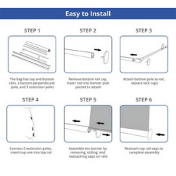 2' x 5.33' L Banner Stand (Hardware only)