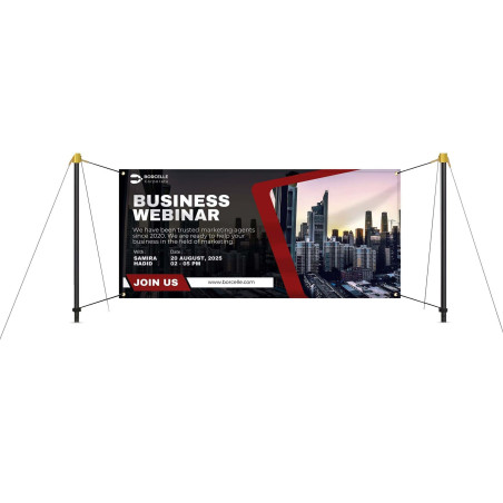 10' x 4' EZ-Post Banner Stands Package (With UV Print)