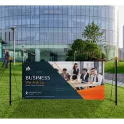 10' x 4' EZ-Post Banner Stands Package (With UV Print)