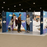16.4' x 10' Magnetic Modular Fabric Displays - U Shape Curved (Double Sided)