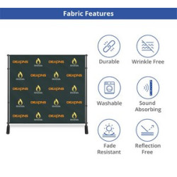 9' x 8' Step and Repeat Fabric Backdrop