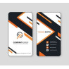 Rounded Corners Business Cards - Vertical, Printed Front and Back(2" x 3.5")