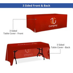Open Corner Table Covers - 3 Sided (6' x 2.5ft)