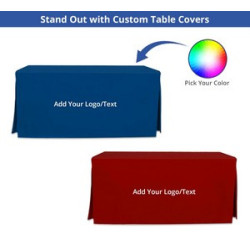 Open Corner Table Covers - 3 Sided (6' x 2.5ft)