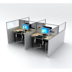SEG Office Desk Partitions - 4 Desk