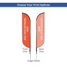 2.5' x 15.5' Feather Flag Mesh with Spike Base