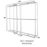 3D Backdrops - T shaped Backdrop