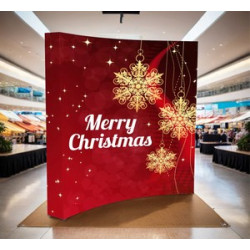 8' x 8' Fabric Pop Up Curved Display Package (With LED light)