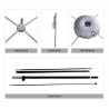 Feather Flag-2Sided with spike base Package (1.55' x 5.5Ft)