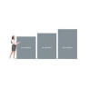 Silverstep 60" Retractable Banner Stand Package with Sliver light 50W x 2