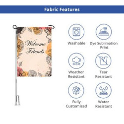Garden Flag w/Double Sided Graphic (12" x 18")