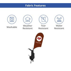 Backpack Flags - U Shape - Double Sided Package (18.89" x 39.63")