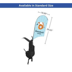 Backpack Flags - U Shape - Double Sided Package (18.89" x 39.63")