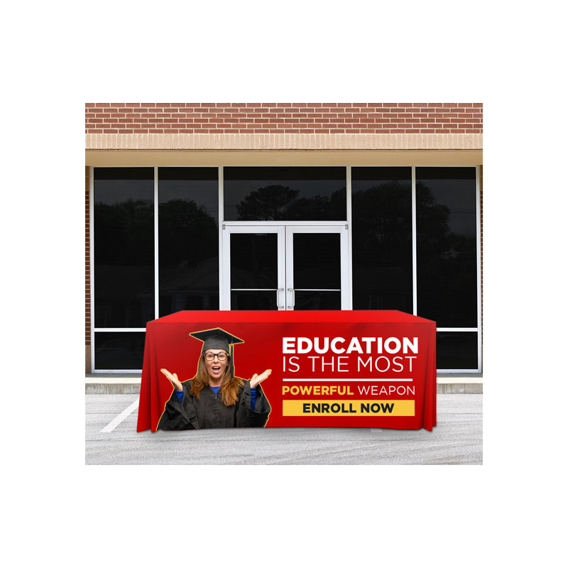 Premium Full Color Table Covers & Throws - 3 Sided (4' x 2.5')