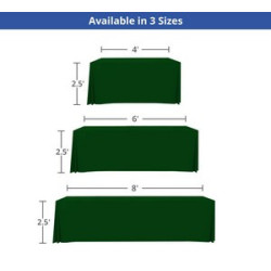 Premium Full Color Table Covers & Throws - 3 Sided (4' x 2.5')