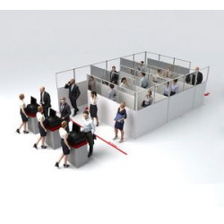 SEG Portable S Shape Queuing Panel (12' x 6ft)