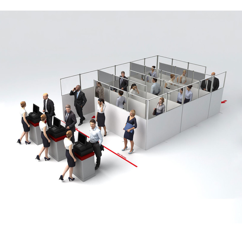 SEG Portable S Shape Queuing Panel (12' x 6ft)