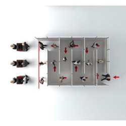 SEG Portable S Shape Queuing Panel (12' x 6ft)