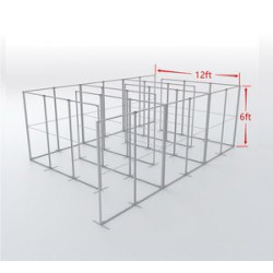 SEG Portable S Shape Queuing Panel (12' x 6ft)