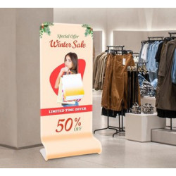 Fabric Display Stand Snake B Package, Double Sided 38.2" x 117.33"