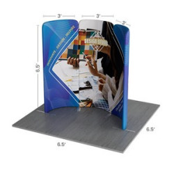 6.5' Magnetic Modular Fabric Display Curved Shape (Single Sided)
