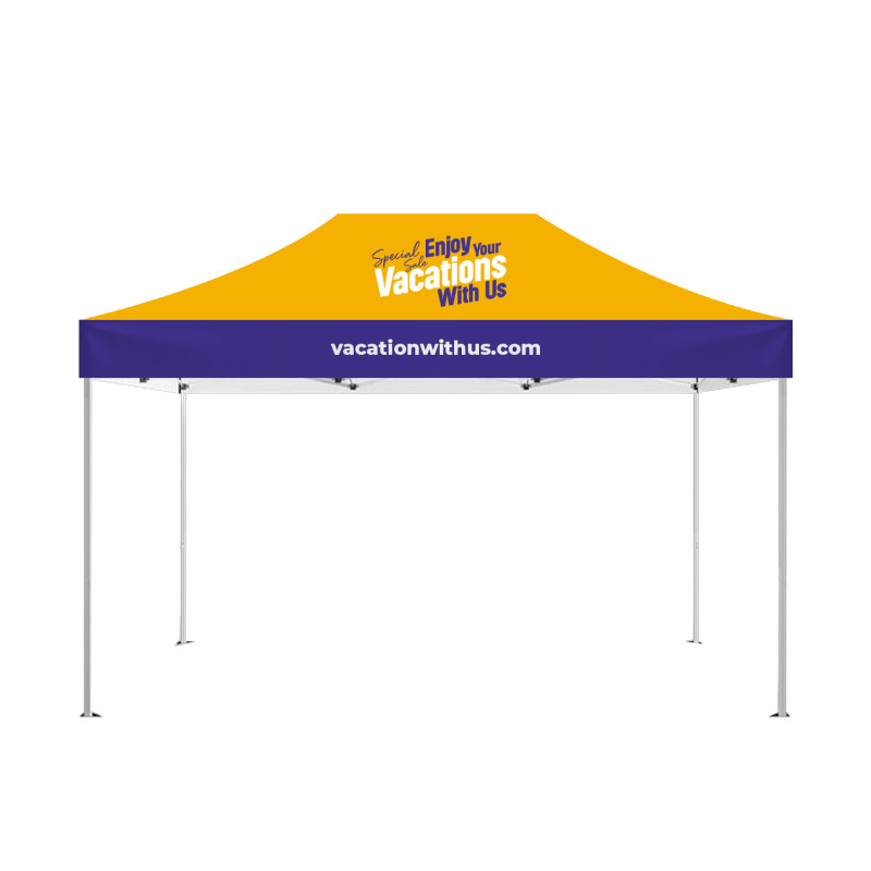 15' Custom Canopy Tent – Sustainable Tent Fabric (Topper Only)