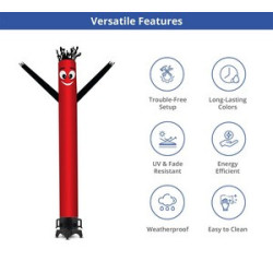 Red with Black Arms Inflatable Tube Man