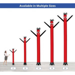 Red with Black Arms Inflatable Tube Man