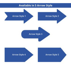 Directional Arrow Signs, Double Sided (3' x 1ft)